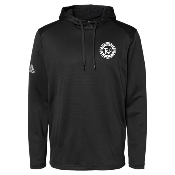 Adidas Textured Mixed Media Hooded Sweatshirt Thumbnail