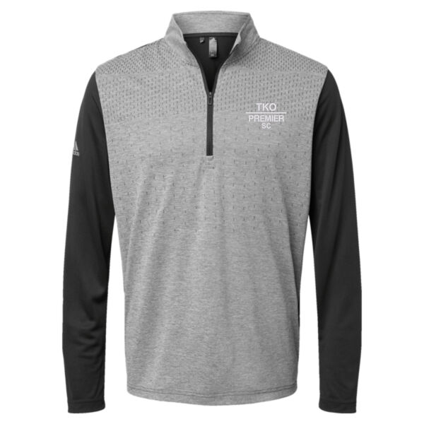 Adidas Men's Heather Block Print Quarter-Zip Pullover Thumbnail