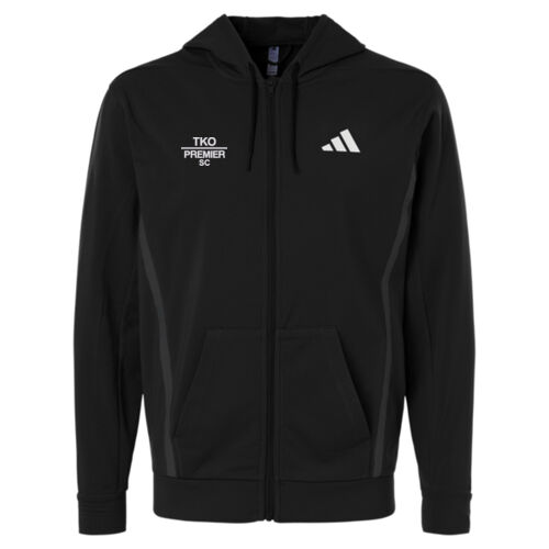 Adidas Men's Game & Go Fleece Full-Zip Hooded Sweatshirt Thumbnail
