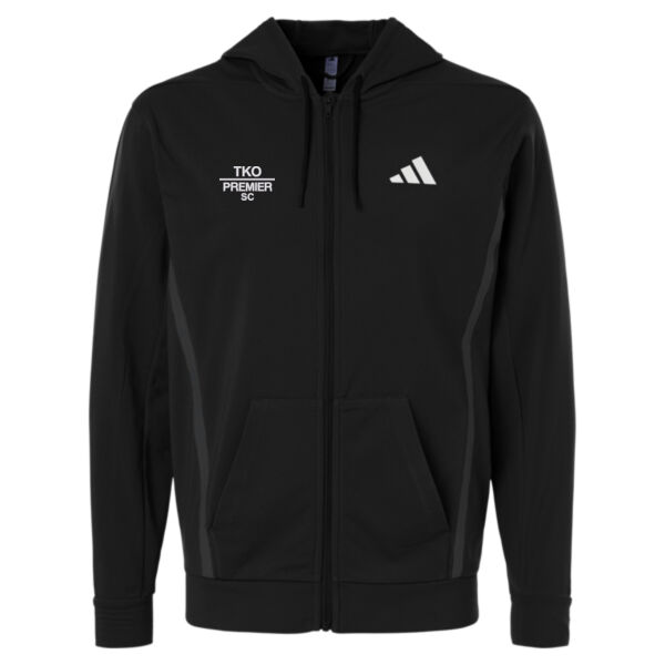Adidas Men's Game & Go Fleece Full-Zip Hooded Sweatshirt Thumbnail